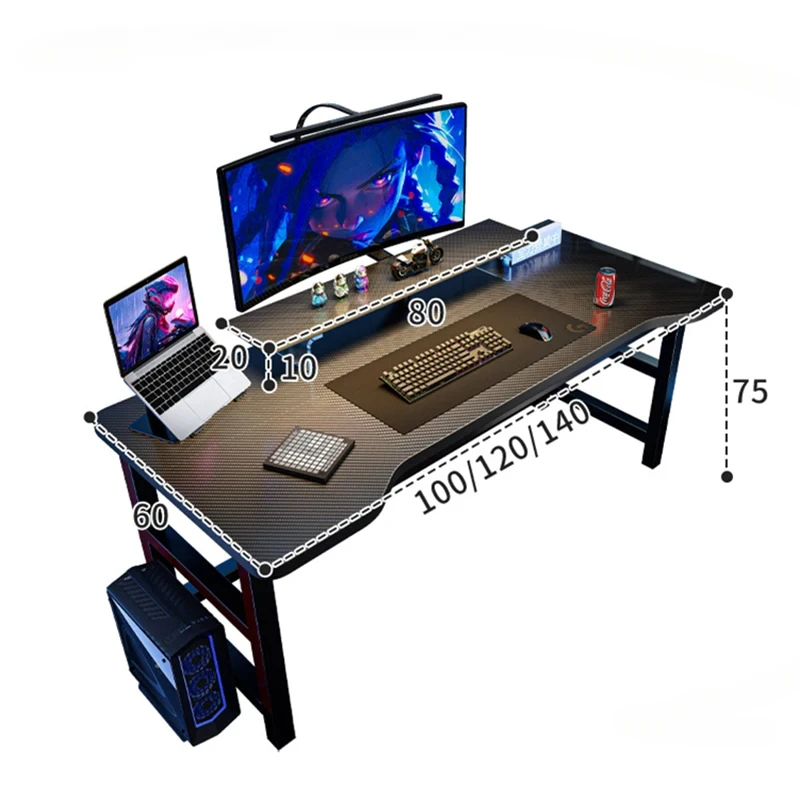 Esports Gaming Houses - เฟอร์นิเจอร์โต๊ะทำงาน โต๊ะเกมมิ่งอีสปอร์ต โต๊ะอ่านหนังสือสำหรับนักเรียน โต๊ะคอมพิวเตอร์หรูหรา โต๊ะเรียบง่ายสำหรับบ้านเช่า