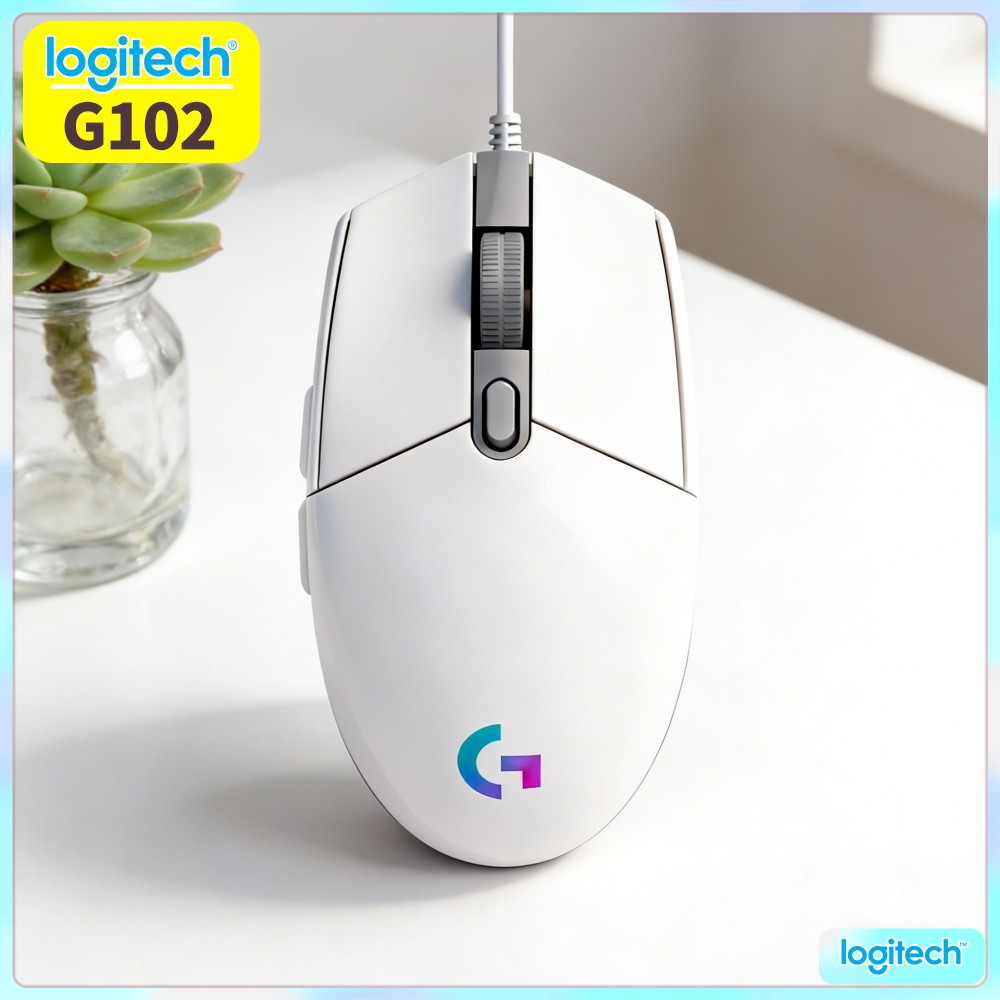 Esports Online Gaming - เมาส์เกมมิ่ง Logitech G102 Prodigy, คุณสมบัติการเชื่อมต่อแบบมีสายที่มีความหน่วงต่ำ, อุปกรณ์สำคัญสำหรับผู้เข้าร่วมการแข่งขันอีสปอร์ตออนไลน์