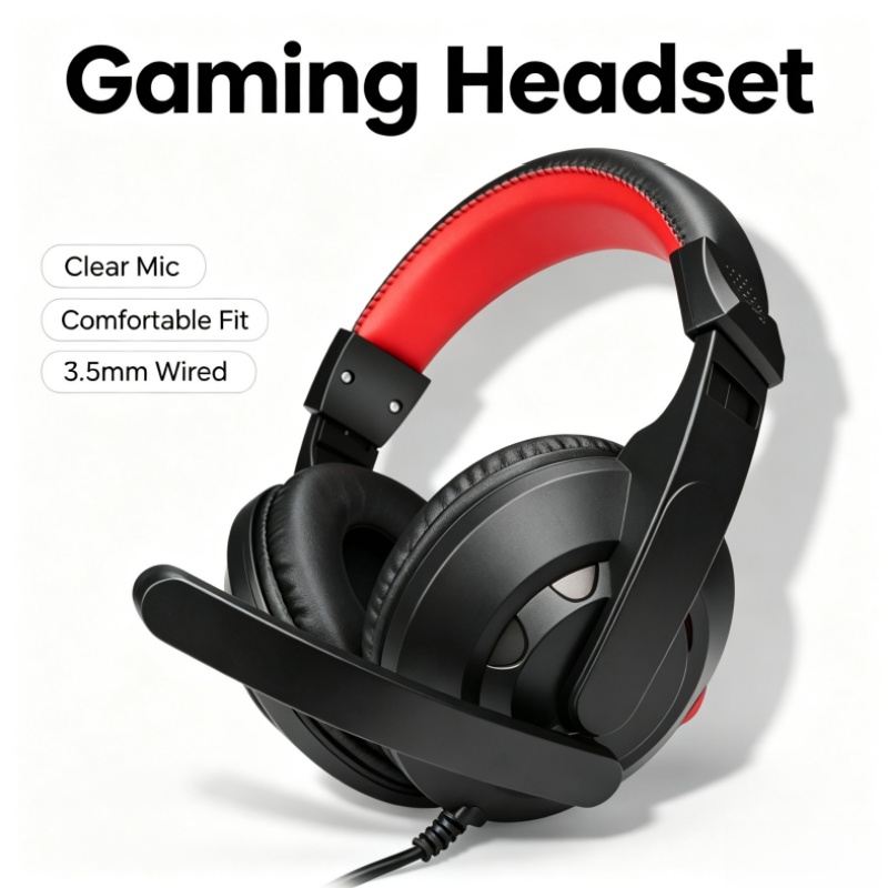 Esports Online Gaming - A65 หูฟังแบบครอบศีรษะสำหรับการศึกษาออนไลน์ การบันทึกเสียงและวิดีโอ คอมพิวเตอร์ตั้งโต๊ะ สำนักงาน เกม
