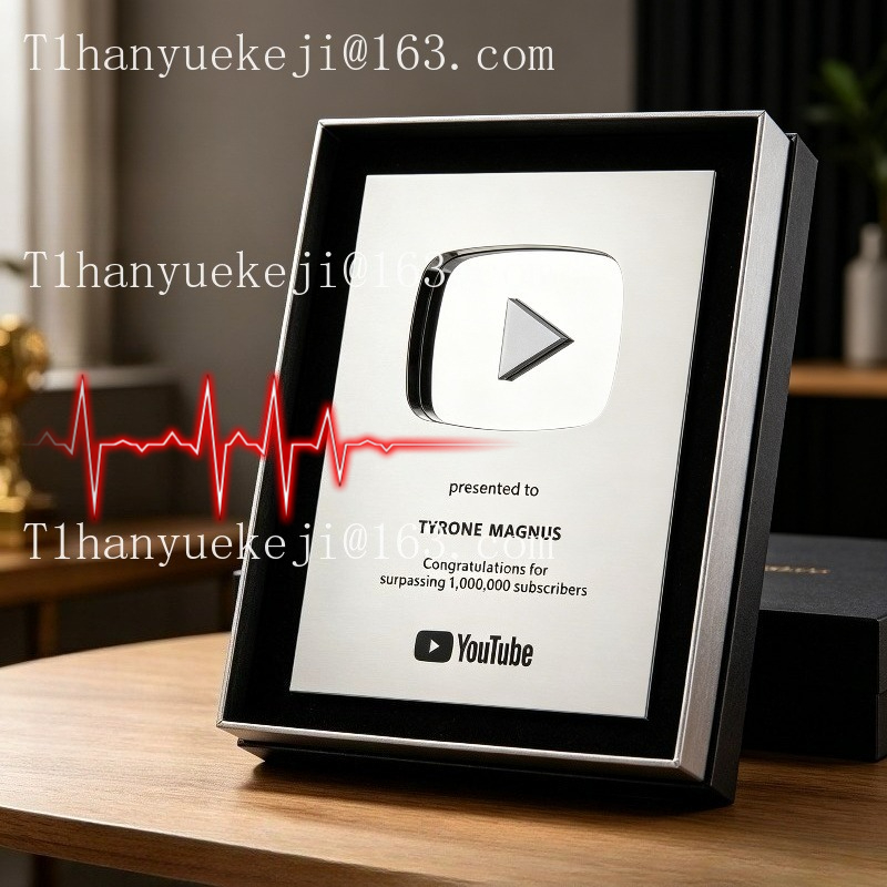 Esports Gaming Trophy - รางวัลปุ่มเล่น YouTube แบบใหม่ พร้อมกราฟิกพิมพ์ UV บนโล่โลหะ