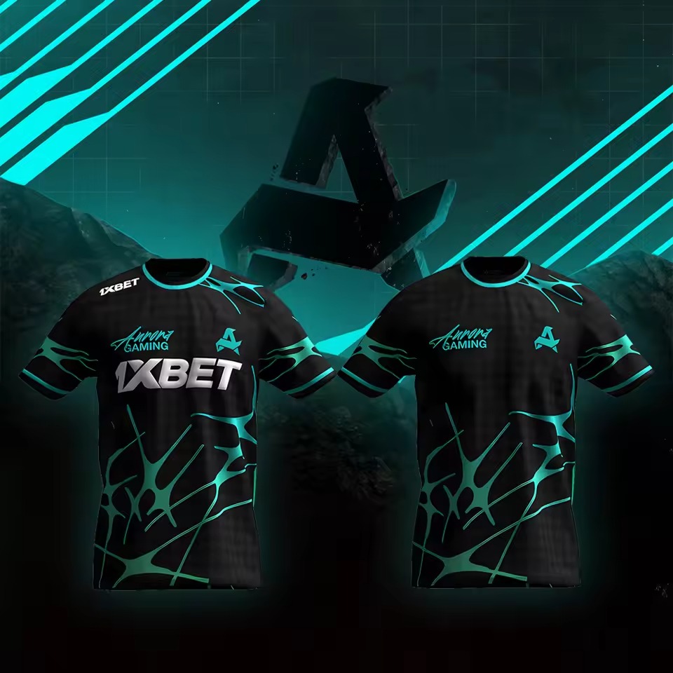 Esports Gaming League - สโมสรอีสปอร์ตออโรร่า เกมมิ่ง ชุดยูนิฟอร์มฤดูร้อนใหม่ เสื้อฝึกซ้อม CS2 ESL